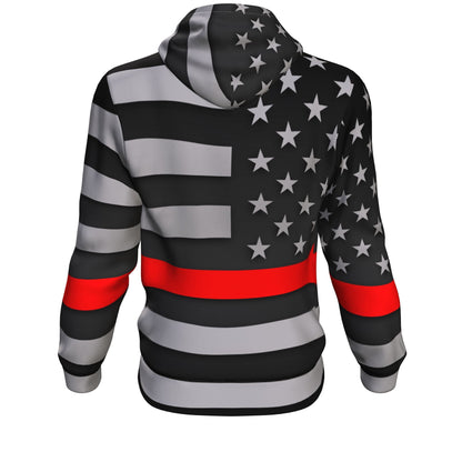 Thin Red Line Unisex Pullover Hoodie GearFrost