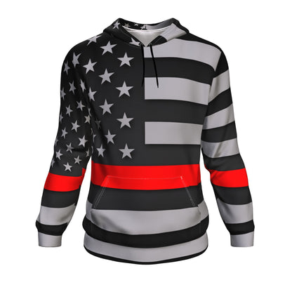 Thin Red Line Unisex Pullover Hoodie GearFrost