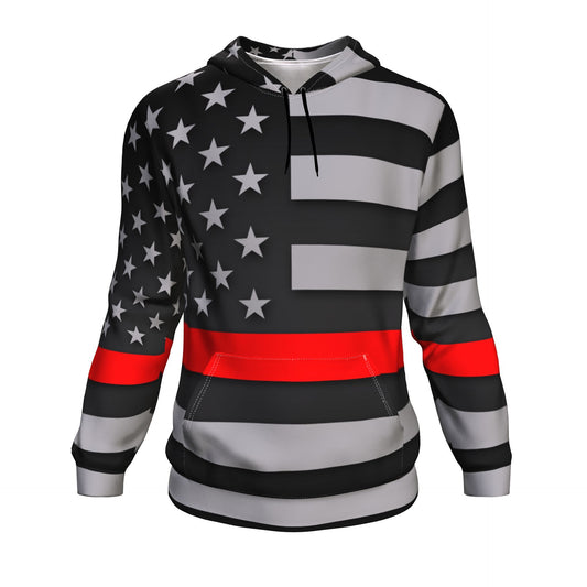 Thin Red Line Unisex Pullover Hoodie GearFrost