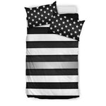 Thin Silver Line Duvet Cover Bedding Set GearFrost