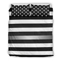 Thin Silver Line Duvet Cover Bedding Set