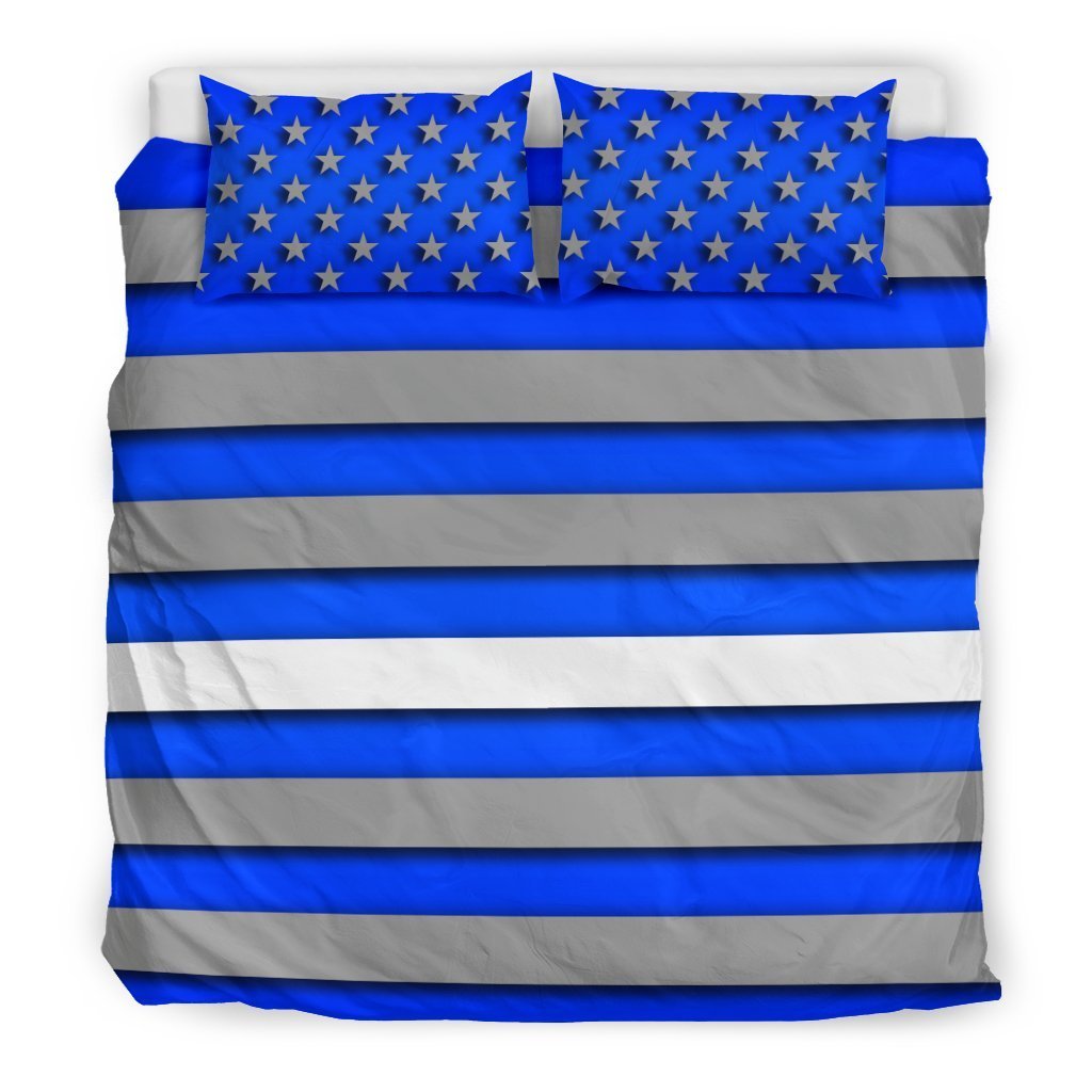 Thin White Line Duvet Cover Bedding Set GearFrost