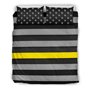 Thin Yellow Line Duvet Cover Bedding Set GearFrost