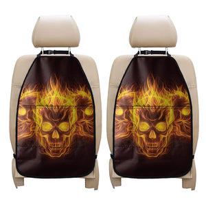 Three Flaming Skull Print Car Seat Organizers