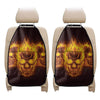 Three Flaming Skull Print Car Seat Organizers