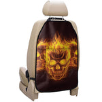 Three Flaming Skull Print Car Seat Organizers