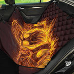 Three Flaming Skull Print Pet Car Back Seat Cover