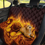 Three Flaming Skull Print Pet Car Back Seat Cover