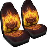 Three Flaming Skull Print Universal Fit Car Seat Covers