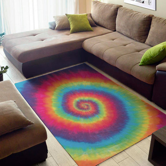 Tie Dye Print Area Rug