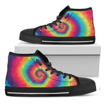 Tie Dye Print Black High Top Shoes