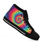 Tie Dye Print Black High Top Shoes