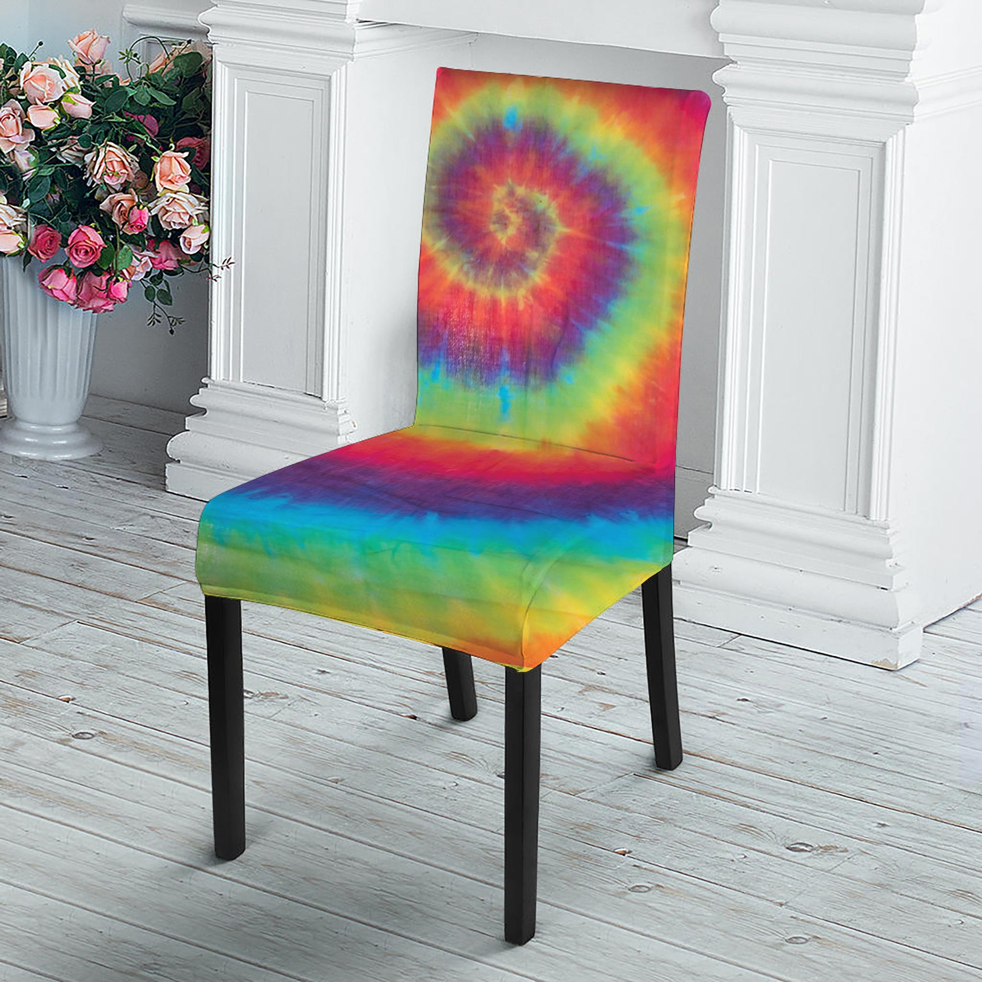 Tie Dye Print Dining Chair Slipcover