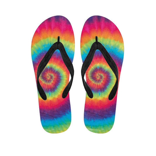 Tie Dye Print Flip Flops
