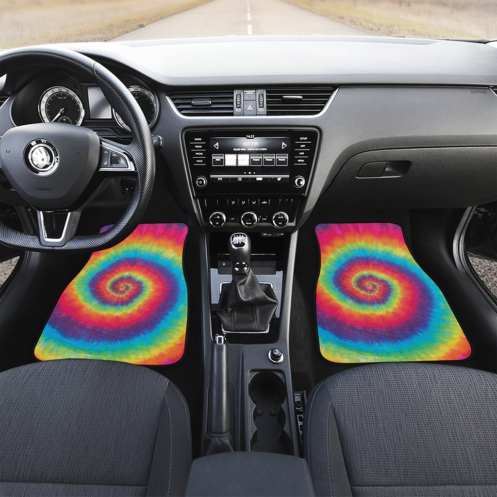 Tie Dye Print Front and Back Car Floor Mats