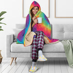 Tie Dye Print Hooded Blanket