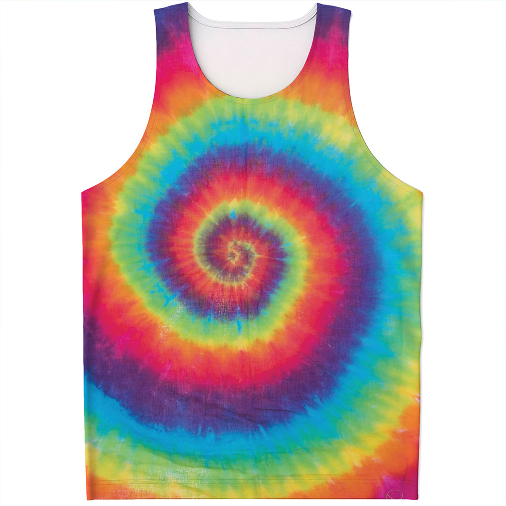 Tie Dye Print Men's Tank Top