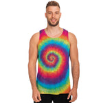 Tie Dye Print Men's Tank Top