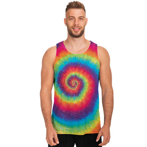 Tie Dye Print Men's Tank Top