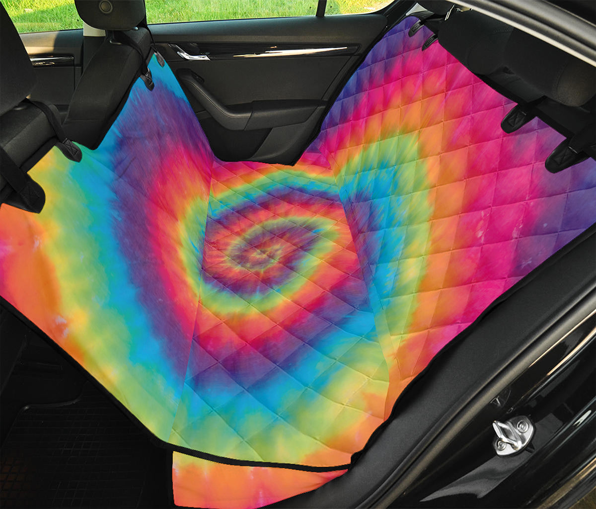 Tie Dye Print Pet Car Back Seat Cover