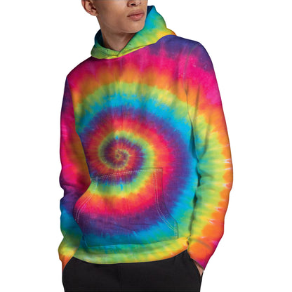 Tie Dye Print Pullover Hoodie