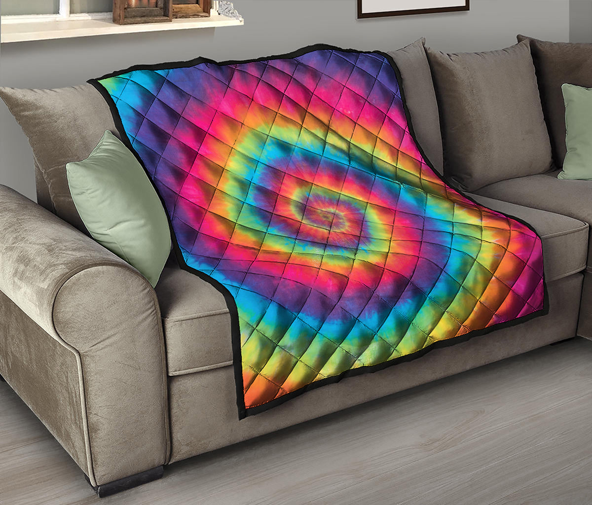 Tie Dye Print Quilt