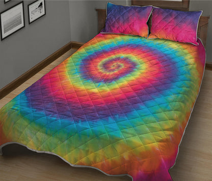 Tie Dye Print Quilt Bed Set