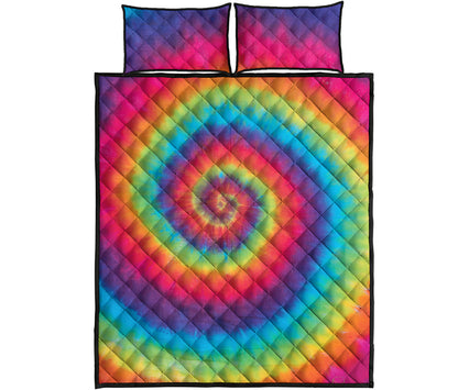 Tie Dye Print Quilt Bed Set