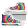 Tie Dye Print White High Top Sneakers