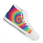 Tie Dye Print White High Top Shoes