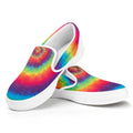 Tie Dye Print White Slip On Sneakers