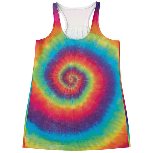 Tie Dye Print Women's Racerback Tank Top