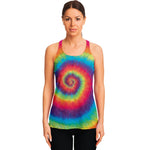 Tie Dye Print Women's Racerback Tank Top