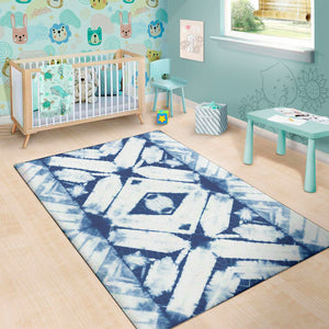 Tie Dye Shibori Pattern Print Area Rug