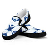 Tie Dye Shibori Pattern Print Black Slip On Shoes