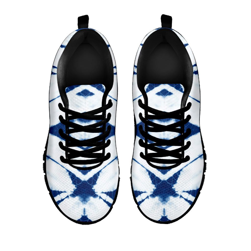 Tie Dye Shibori Pattern Print Black Sneakers