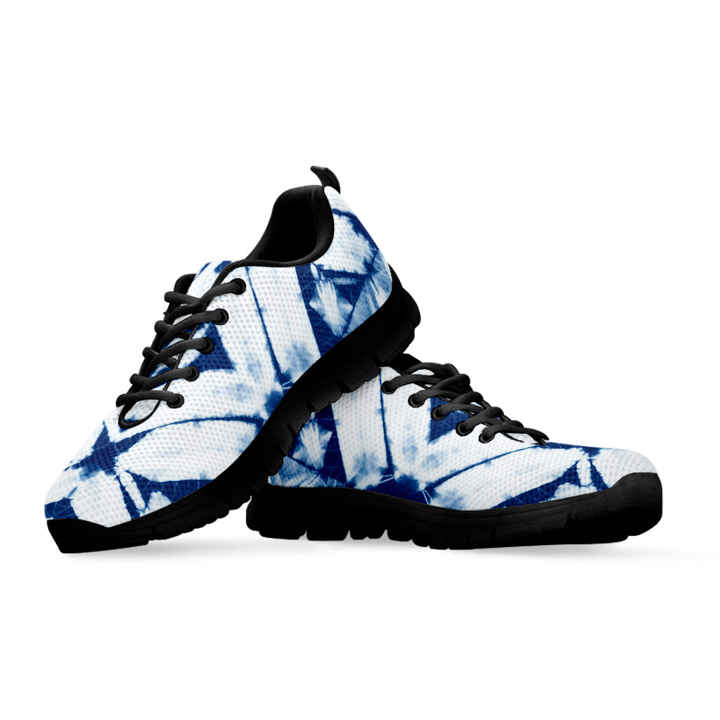 Tie Dye Shibori Pattern Print Black Sneakers