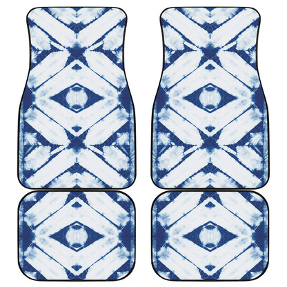 Tie Dye Shibori Pattern Print Front and Back Car Floor Mats