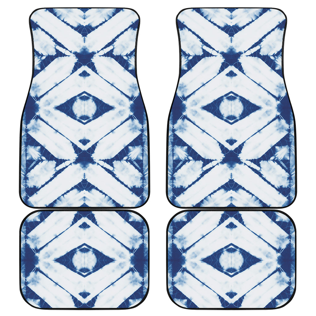 Tie Dye Shibori Pattern Print Front and Back Car Floor Mats