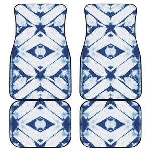 Tie Dye Shibori Pattern Print Front and Back Car Floor Mats