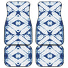 Tie Dye Shibori Pattern Print Front and Back Car Floor Mats