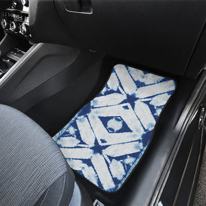 Tie Dye Shibori Pattern Print Front and Back Car Floor Mats