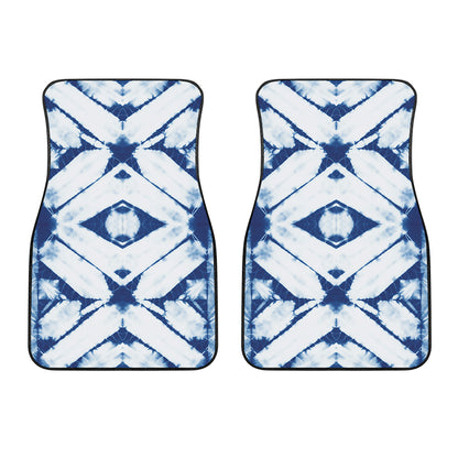 Tie Dye Shibori Pattern Print Front Car Floor Mats