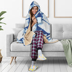 Tie Dye Shibori Pattern Print Hooded Blanket