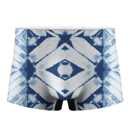 Tie Dye Shibori Pattern Print Men's Boxer Briefs