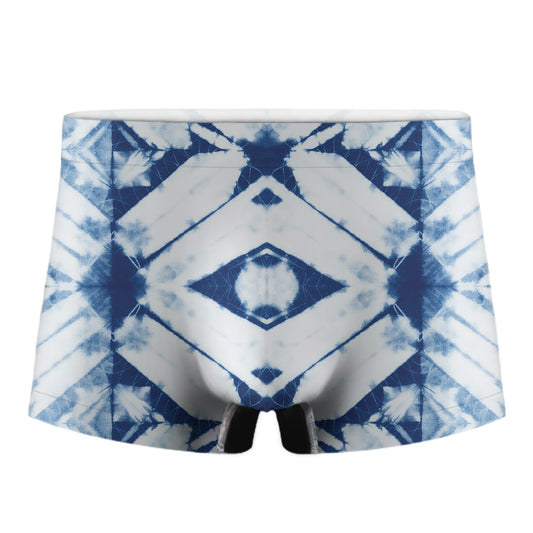 Tie Dye Shibori Pattern Print Men's Boxer Briefs