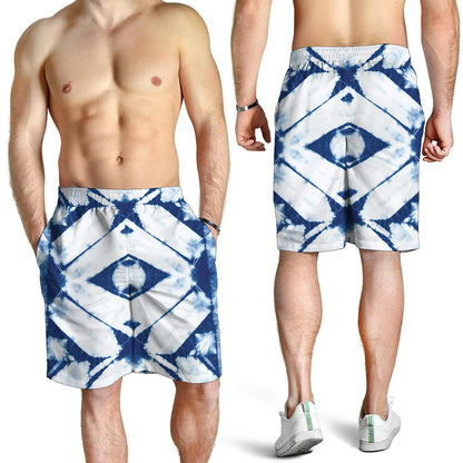Tie Dye Shibori Pattern Print Men's Shorts