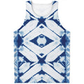 Tie Dye Shibori Pattern Print Men's Tank Top
