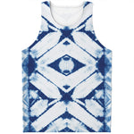 Tie Dye Shibori Pattern Print Men's Tank Top