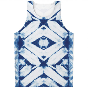 Tie Dye Shibori Pattern Print Men's Tank Top